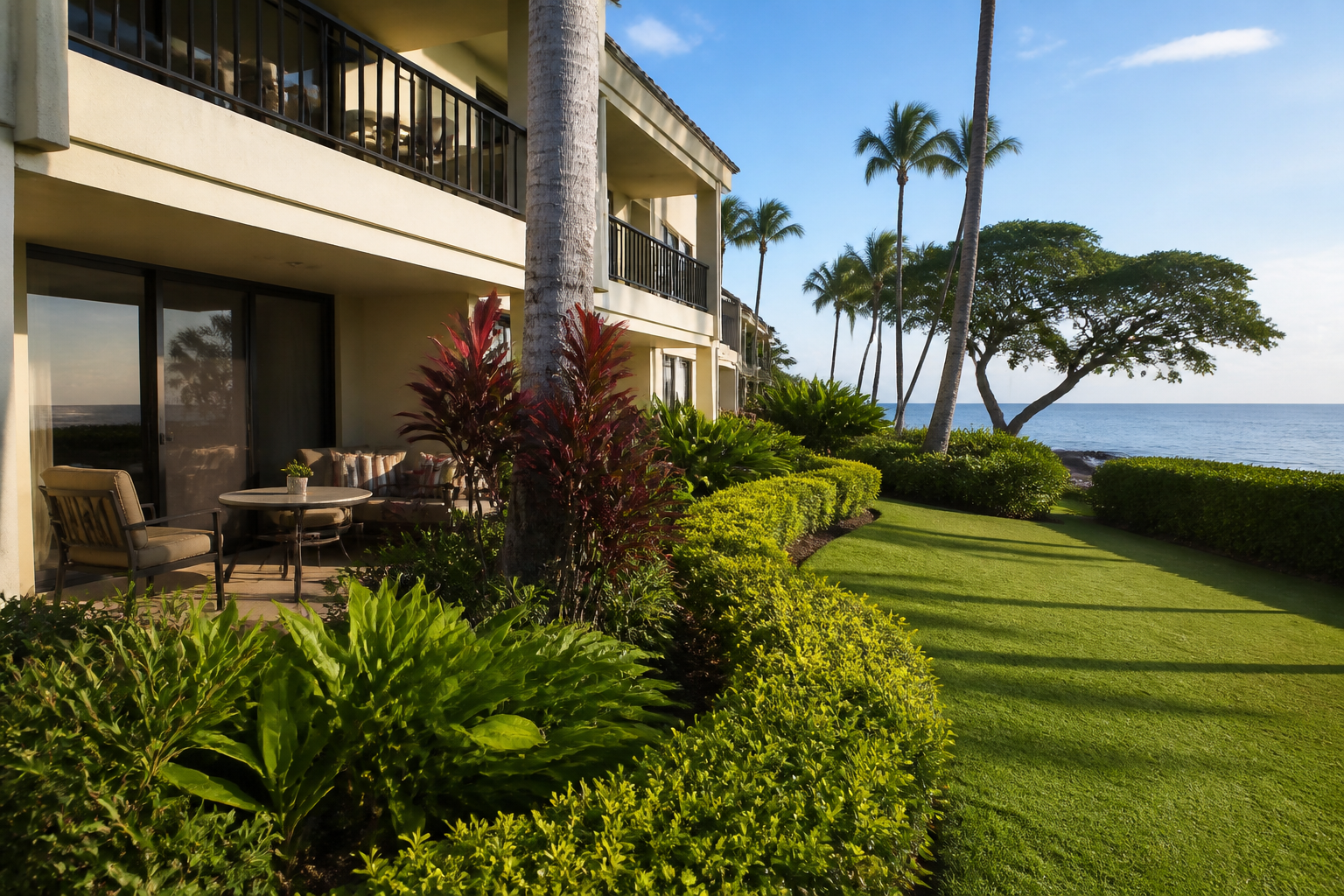 Side-by-side view comparing laid-back Kihei condos and upscale Wailea resorts in South Maui