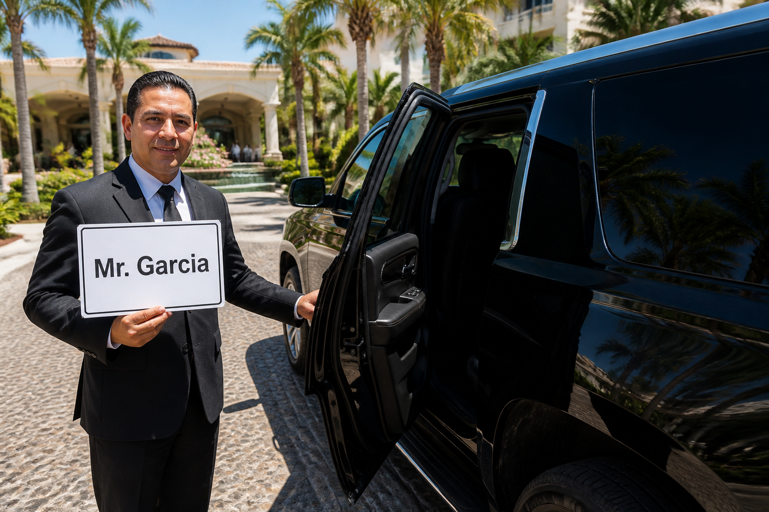 Ground transportation in Mexico showing a shuttle service connecting popular tourist destinations