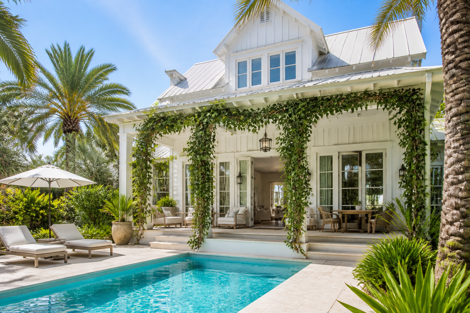 Beachfront vacation rental home at Miramar Beach, Florida, with a private pool and Gulf Coast view