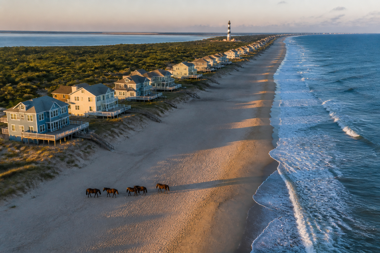 Outer Banks Vacation Guide 2026 — Beach Houses, Lighthouses & Wild Horses